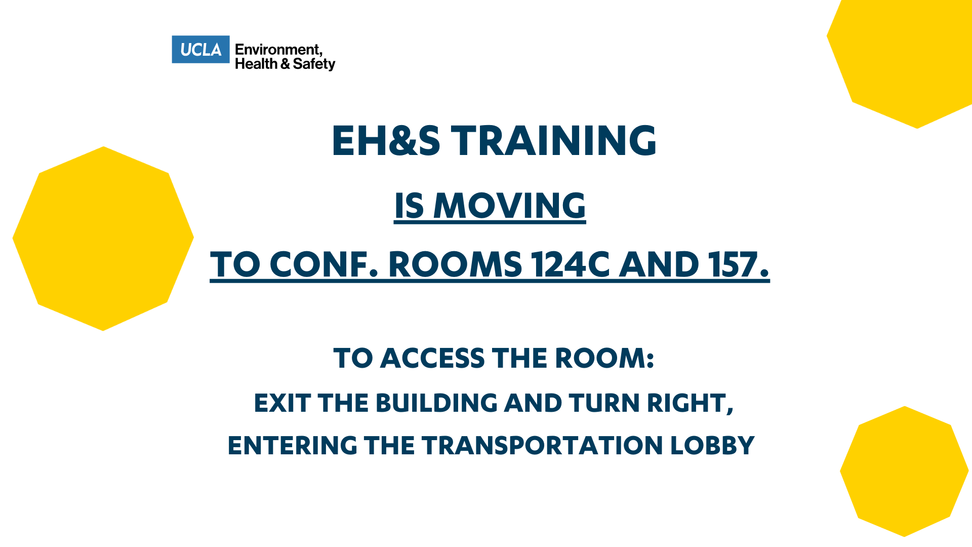 EH&S Training Room Move