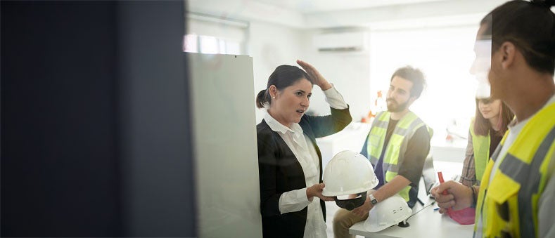 staff engaged in a workplace safety training