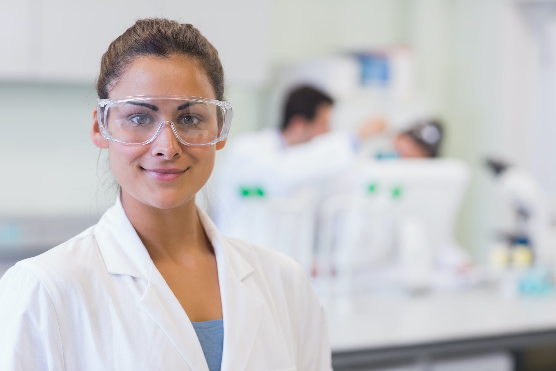 research safety - female in lab coat