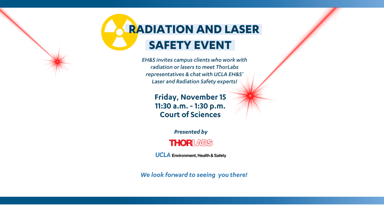 NOV 15 Laser & Rad Safety Event