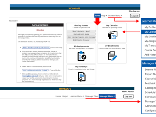 Worksafe learning management system homepage preview