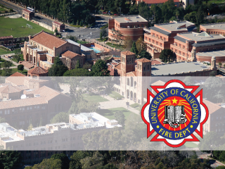 UCLA Campus with UCFD Artwork