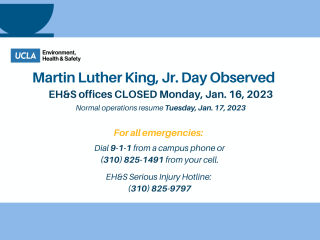 Graphic describing the Observance of Martin Luther King, Jr. Day and the closure of offices for that duration.